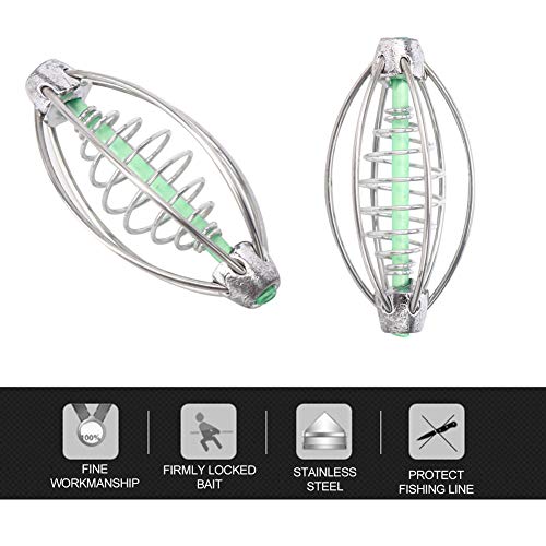 Spring bait thrower with pendant bead