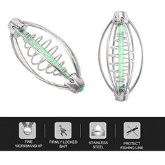 Spring bait thrower with pendant bead