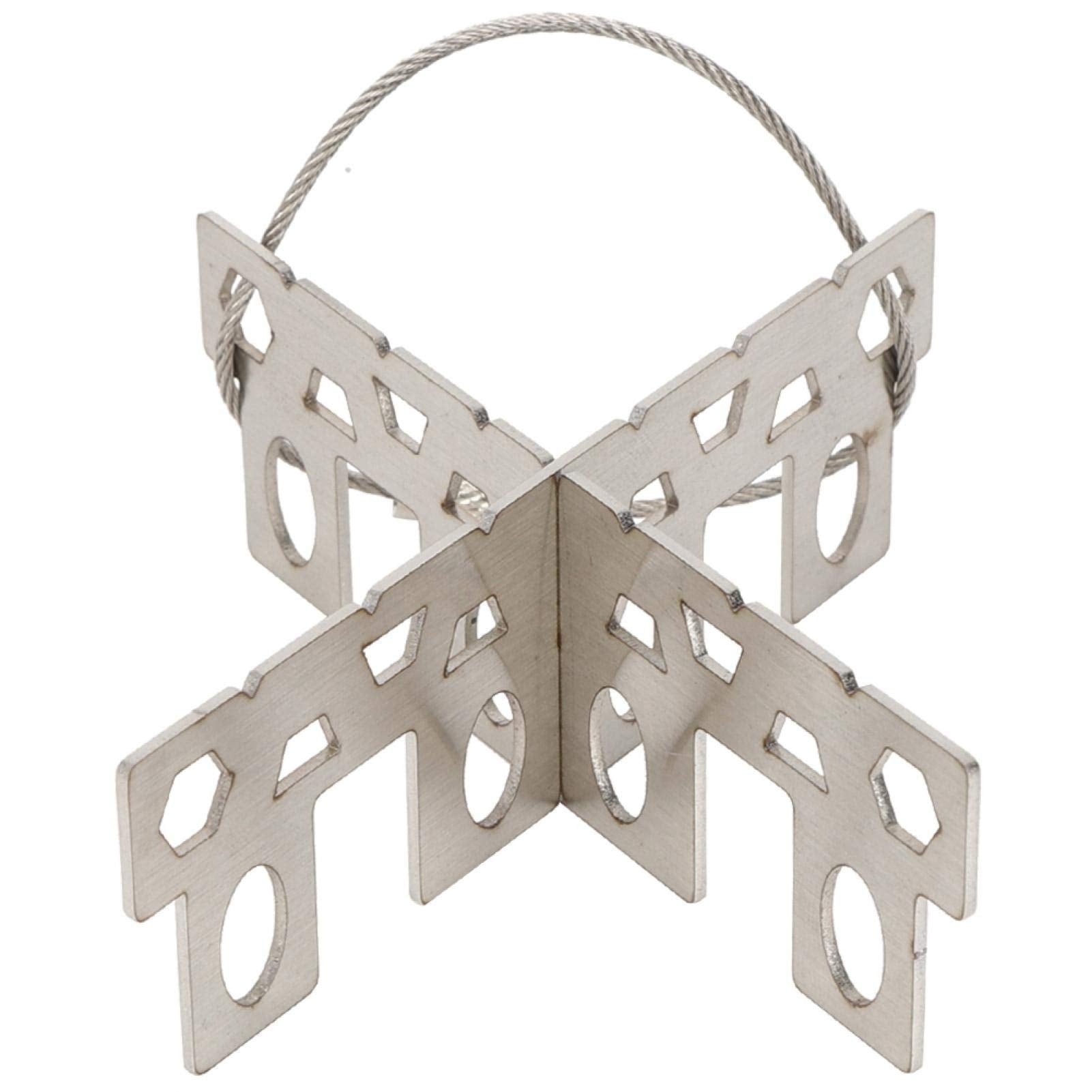 VBESTLIFE alcohol stove cross stand assembled for stable outdoor cooking