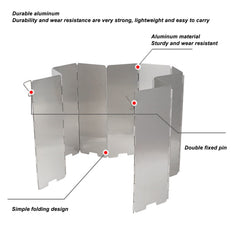 VBESTLIFE aluminum alloy construction; lightweight but sturdy for outdoors.
