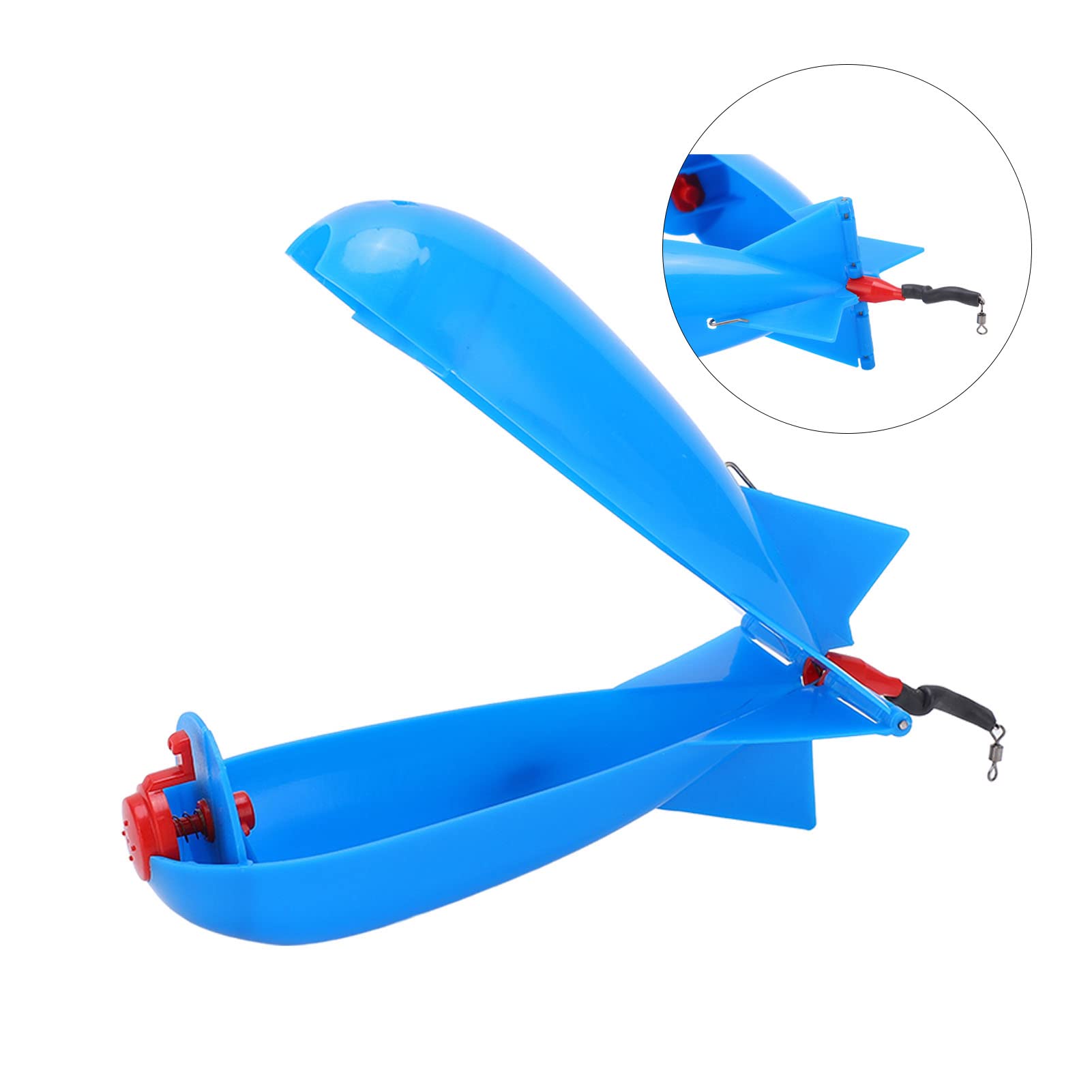 VBESTLIFE bait thrower blue long-distance throw enables accurate bait placement.