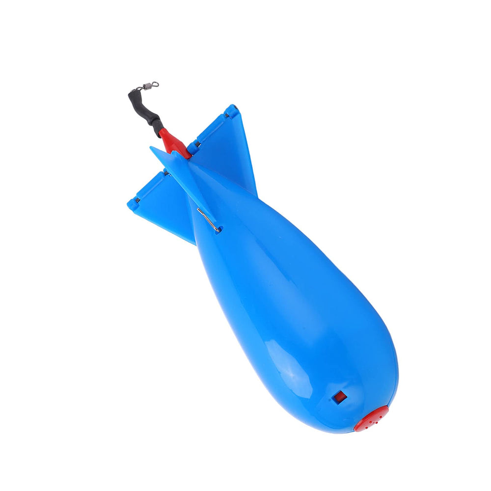 VBESTLIFE bait thrower blue secure lid ensures clean storage.