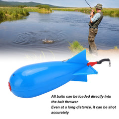 VBESTLIFE bait thrower blue side view demonstrates simple handling for quick casting.