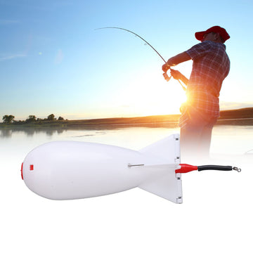 VBESTLIFE bait thrower loading compartment shows easy bait filling