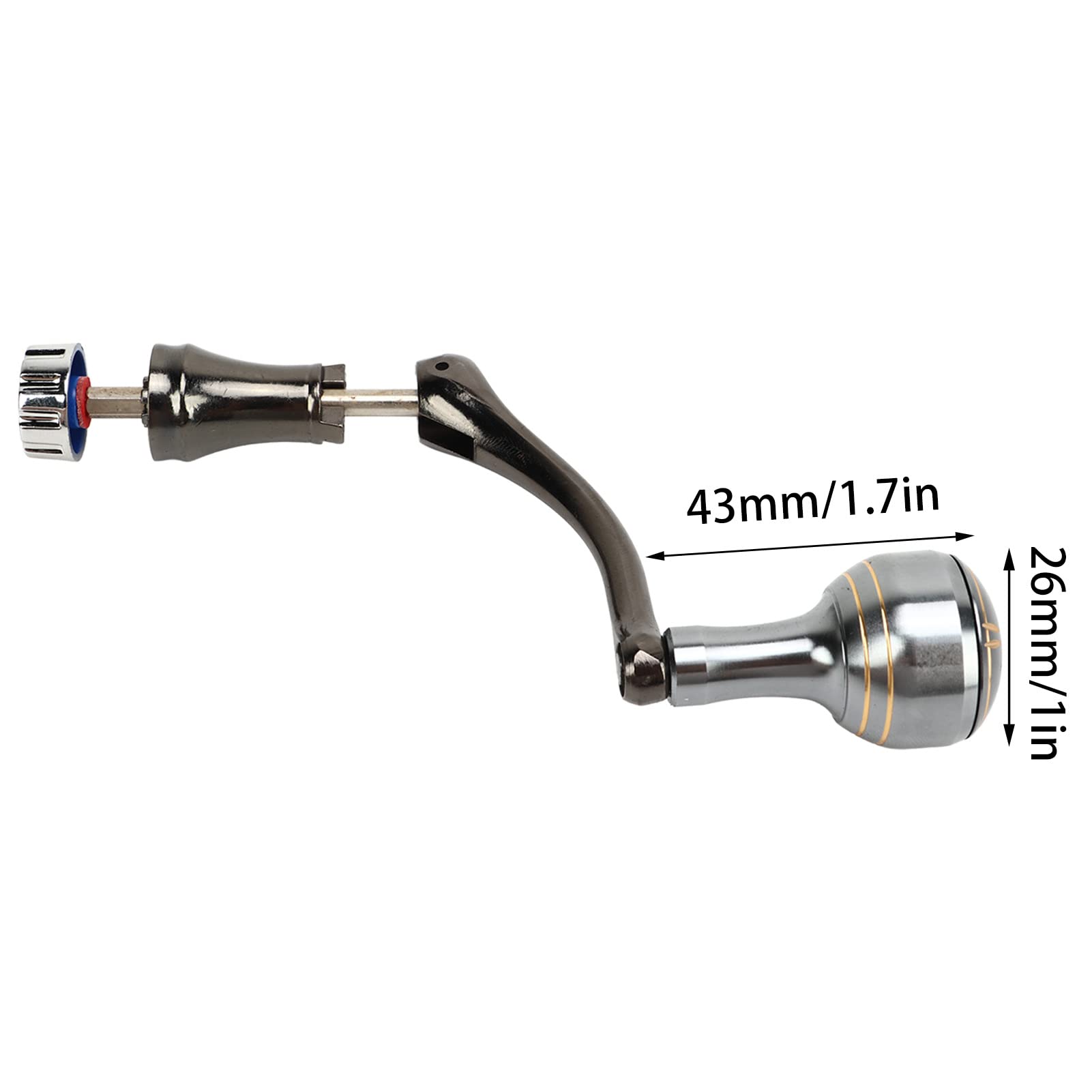 VBESTLIFE fishing reel handle with hex shaft for smooth operation.