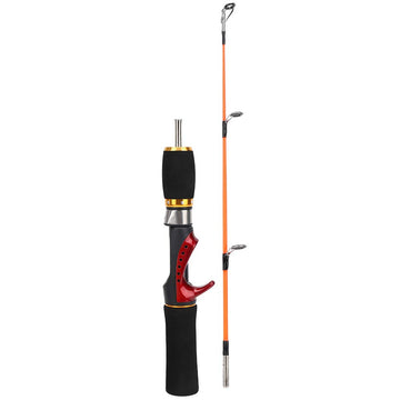 Vbestlife ice fishing rod 52cm with rail, ideal for quick shore catches.