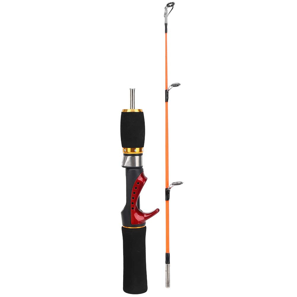 Vbestlife ice fishing rod 52cm with rail, ideal for quick shore catches.