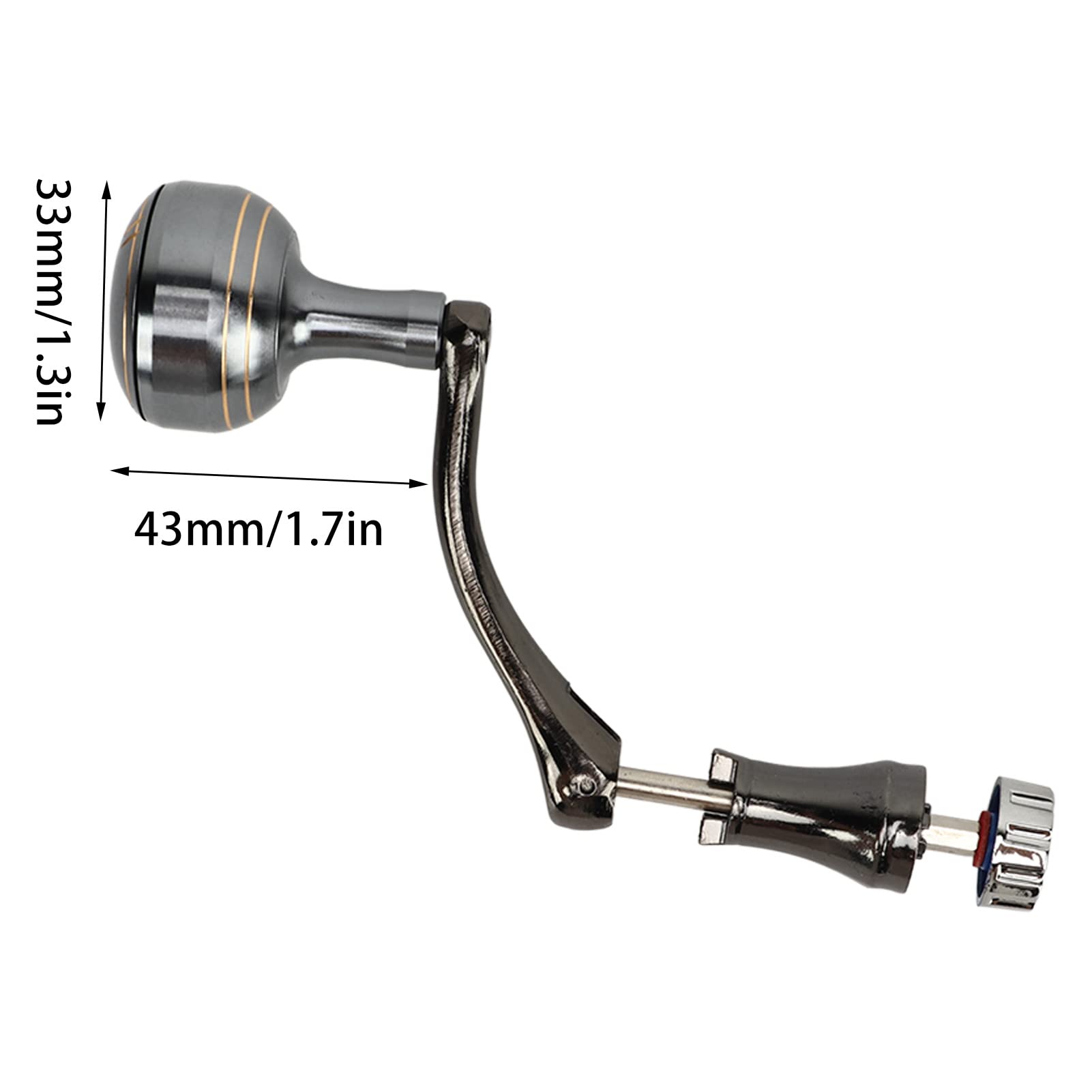 VBESTLIFE metal ball grip, comfortable secure grip during casts.