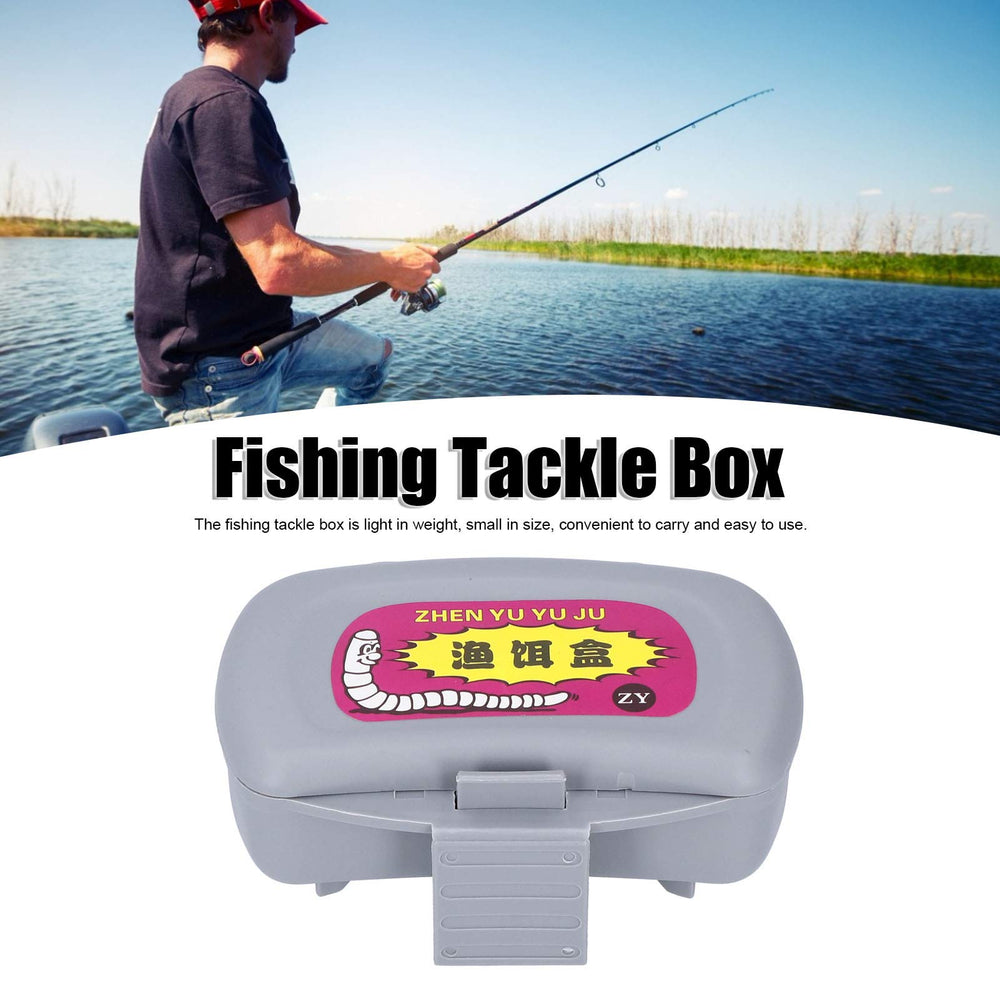 Lid open showing easy bait retrieval