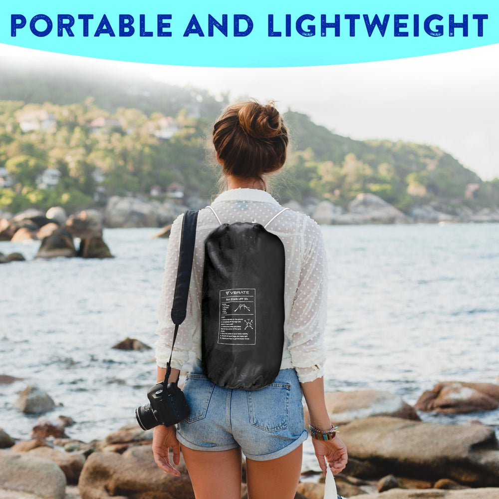 vBrate Beach Tent Sun Shelter carrying bag for easy transport.