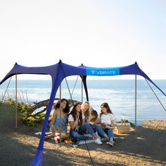 vBrate Beach Tent Sun Shelter packed in bag for travel.
