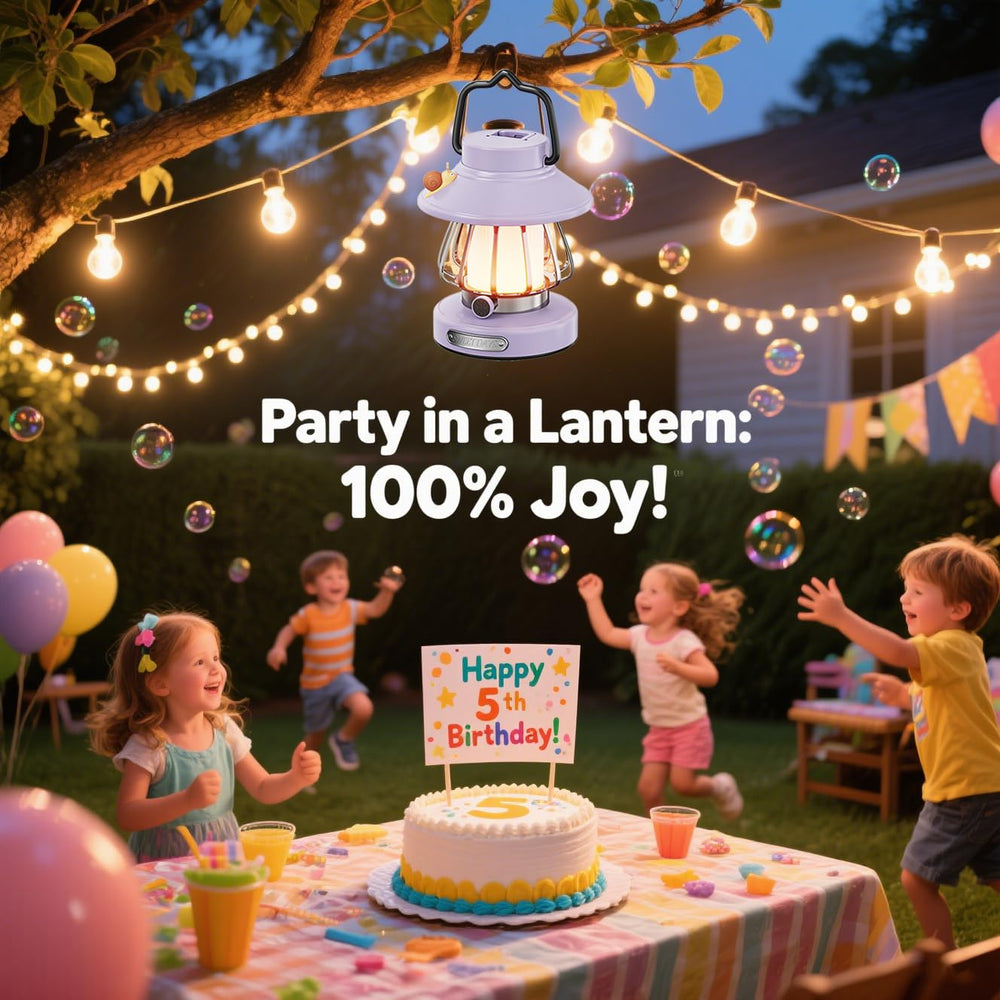V.C.Formark snail-lantern violet, easy single-button operation for kids.