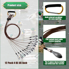 Vecacosic Texas duck rig 32in 4oz weight supports compact, tangle-free deployment and retrieval.