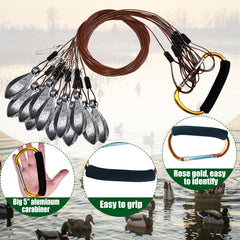Vecacosic Texas duck rig 36in 4oz weight offers reach and stable positioning in moving water.