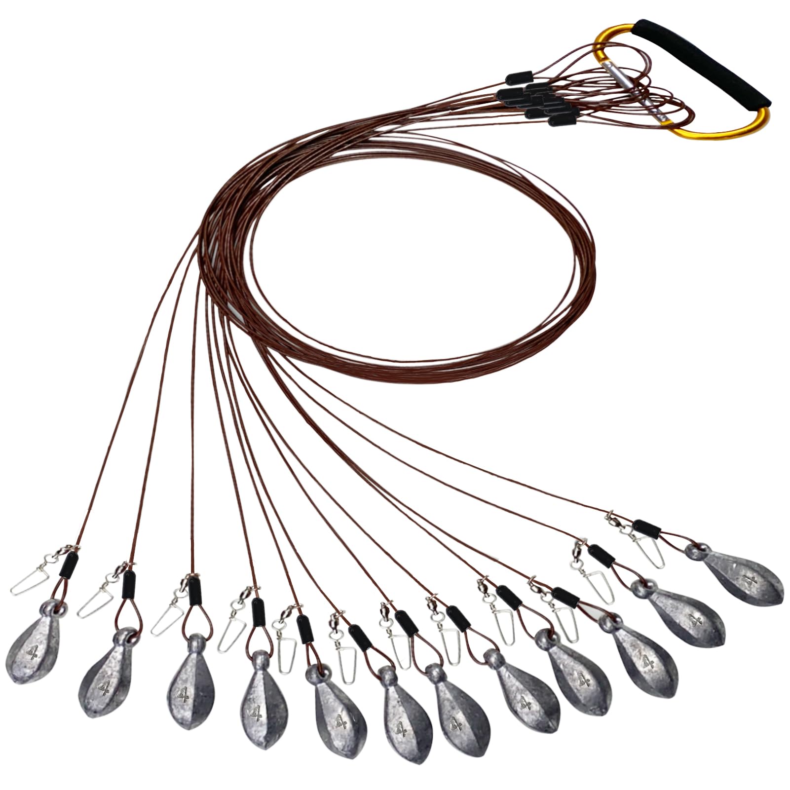 Vecacosic Texas duck rig 48in with 6oz weight enables steady, quick setup in varied water.