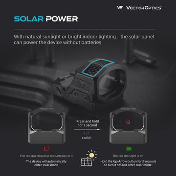 Vector Optics Frenzy-X solar power with motion wake for ready use.