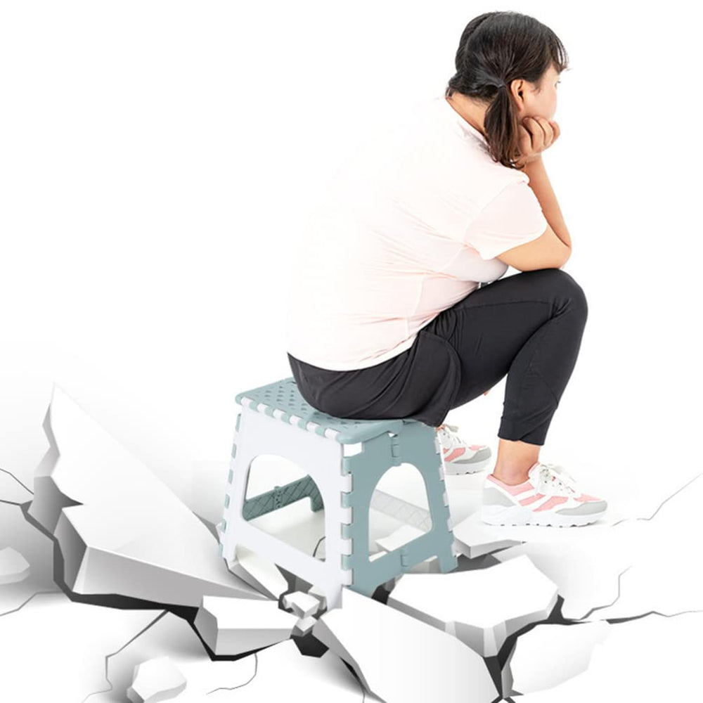 Veemoon folding stool ideal for kitchen and bathroom tasks, space saving