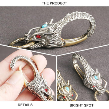 Veemoon lightweight dragon-head key chain for easy daily carry