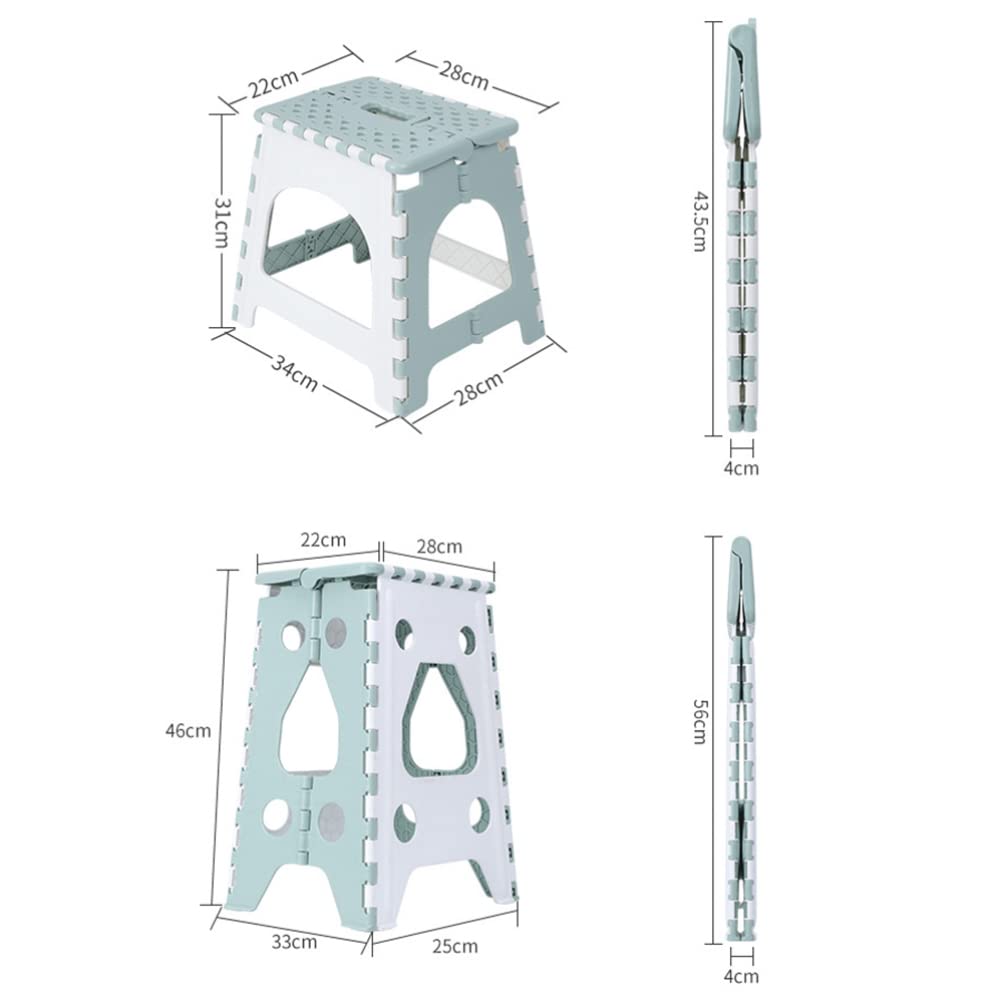 Veemoon non-slip folding stool providing secure footing on various floors