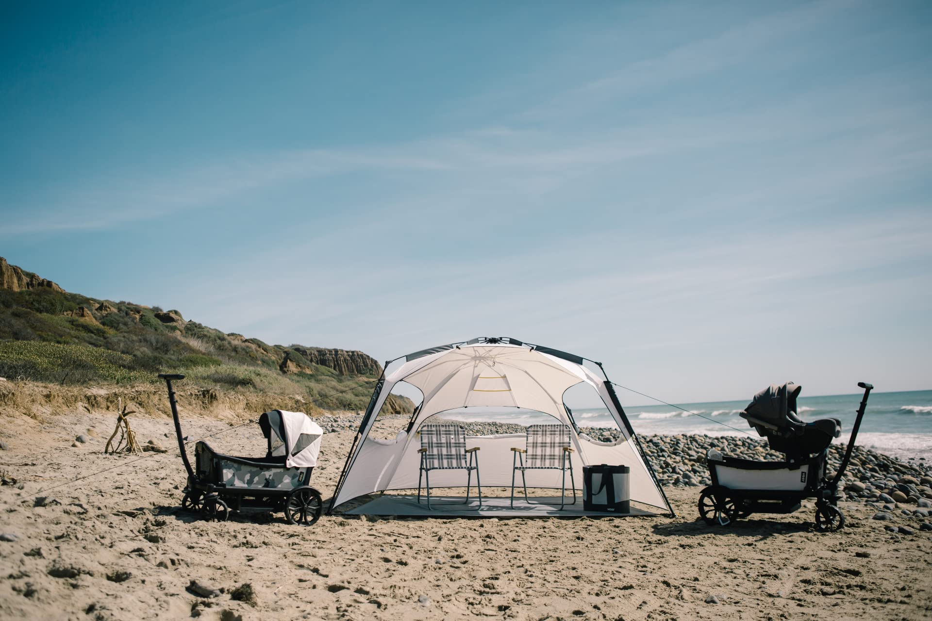 Fully assembled Basecamp pops into place for quick setup.