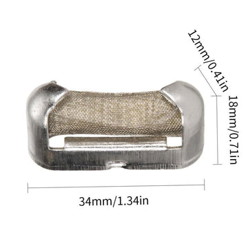 Dimensions 3.4 by 1.2 by 1.8 cm shown for sizing reference