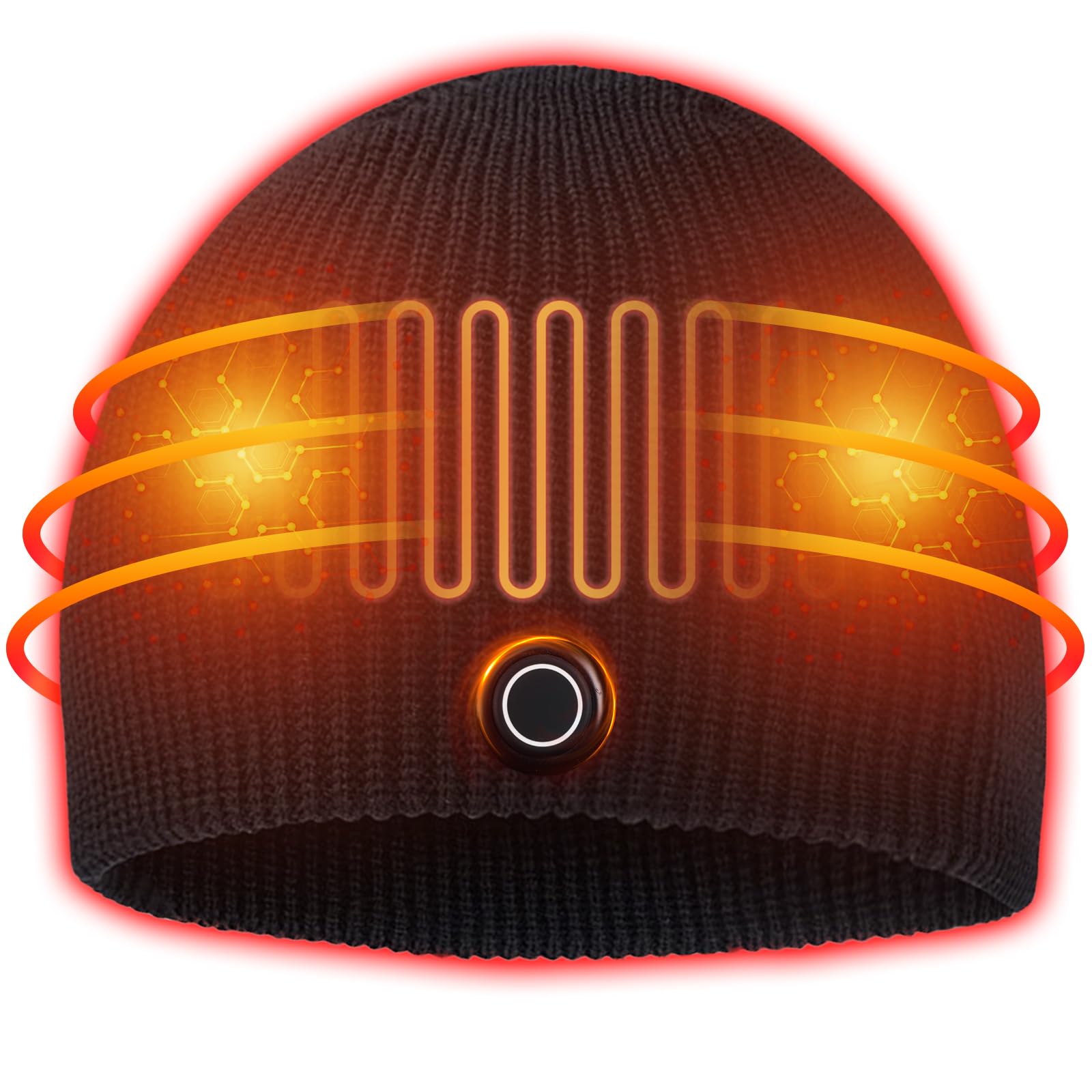 VEEST Heated Hat Black – 7.4V Rechargeable Heated Beanie for Men & Women