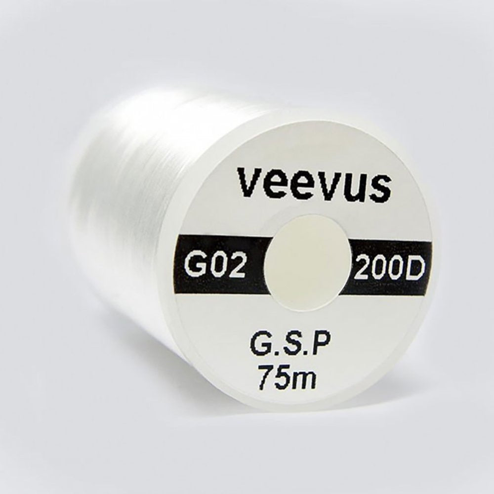 Veevus 200 DENIER GSP G01 White spool, strong and flat for clean wraps