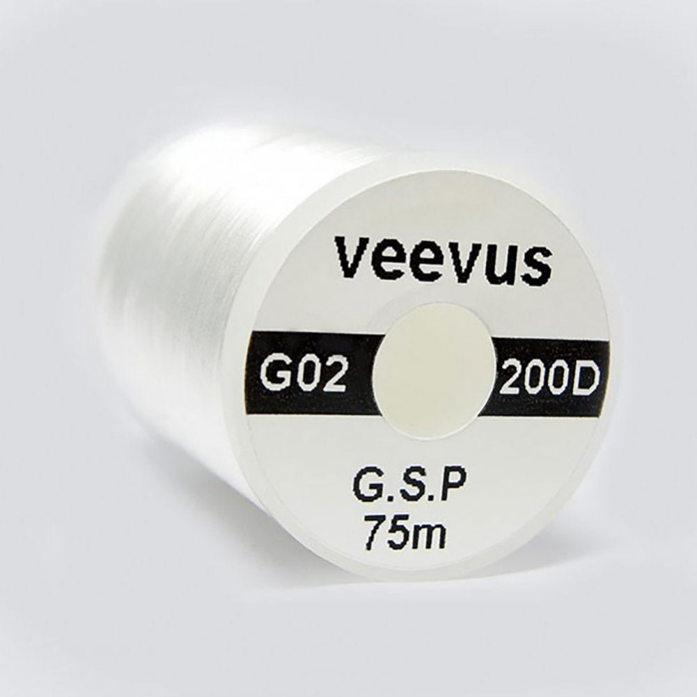 Veevus 200 DENIER GSP G01 White spool, strong and flat for clean wraps