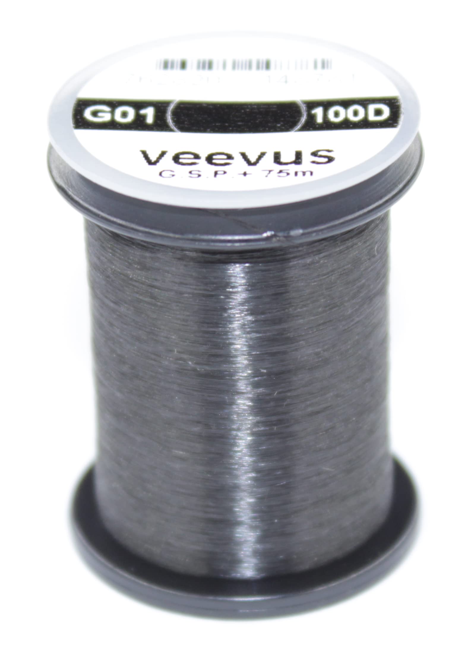 Veevus GSP Thread 100 Denier black spool for strong, flat-lying fishing knots.