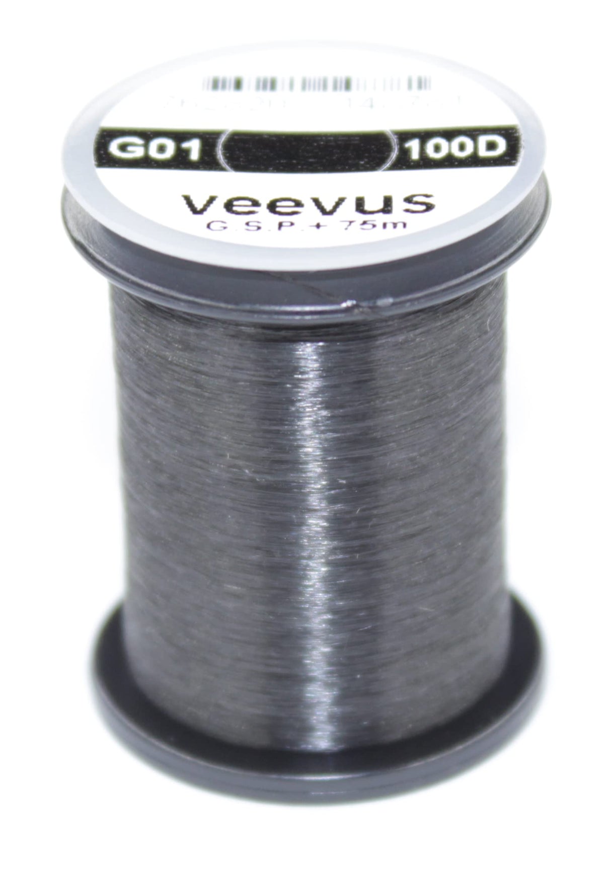 Veevus GSP Thread 100 Denier black spool for strong, flat-lying fishing knots.