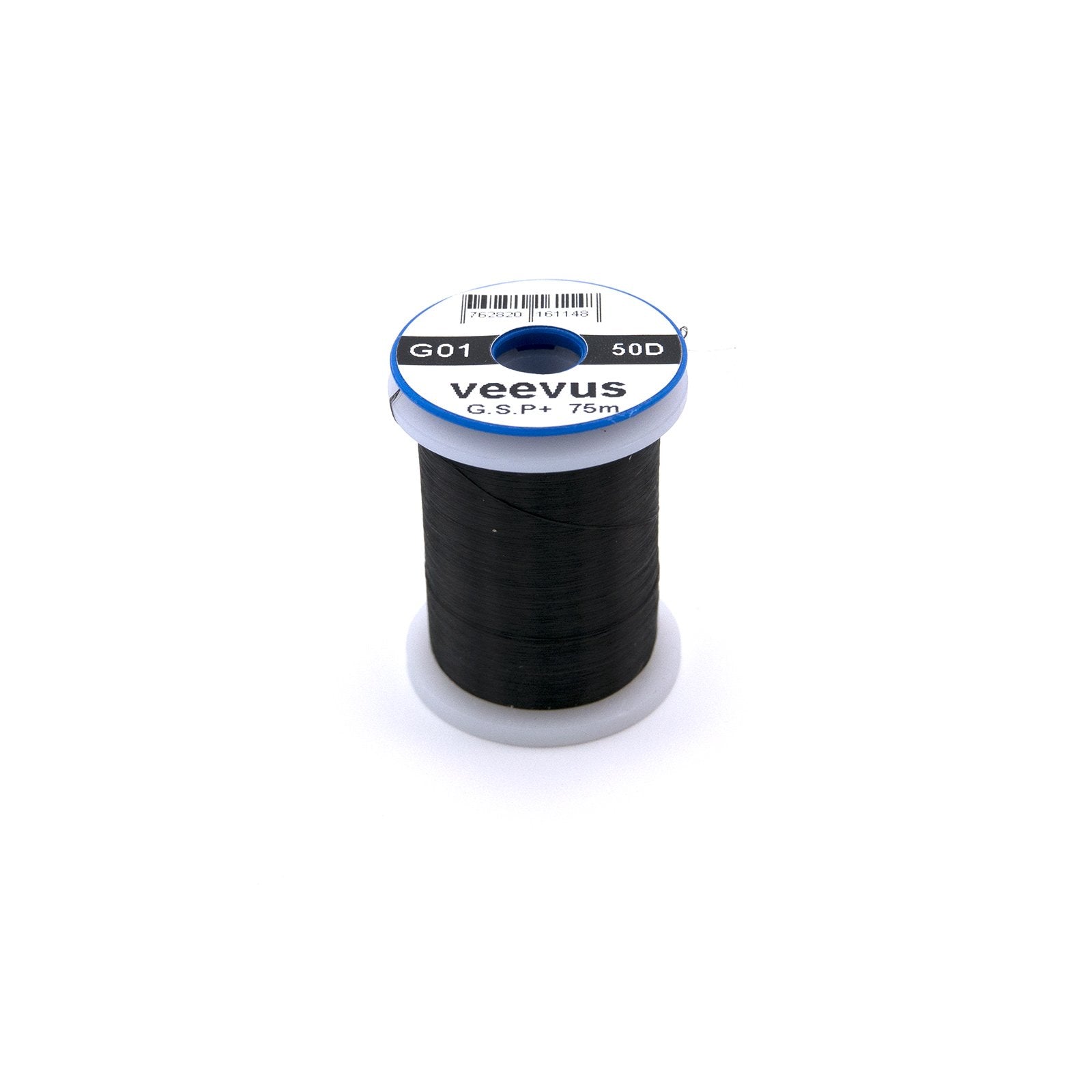 Veevus GSP thread 50 denier black, strong and smooth for secure fly tying.