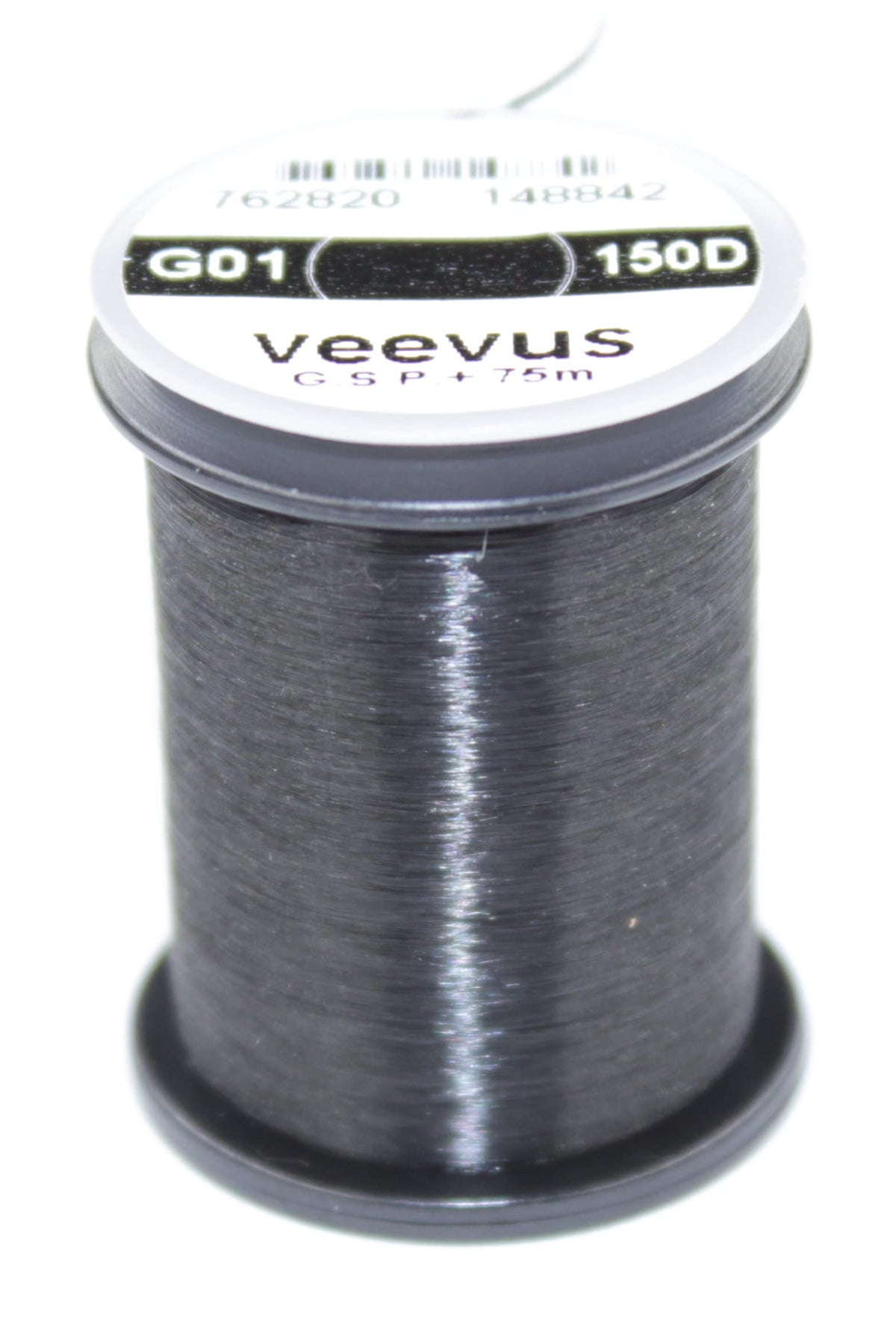 Veevus G.S.P. thread spool enables strong, flat ties for both fresh and saltwater patterns.