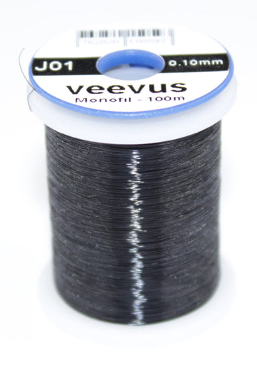 VEEVUS Monofil Thread on spool, ideal for heavy-duty fly tying and saltwater patterns.