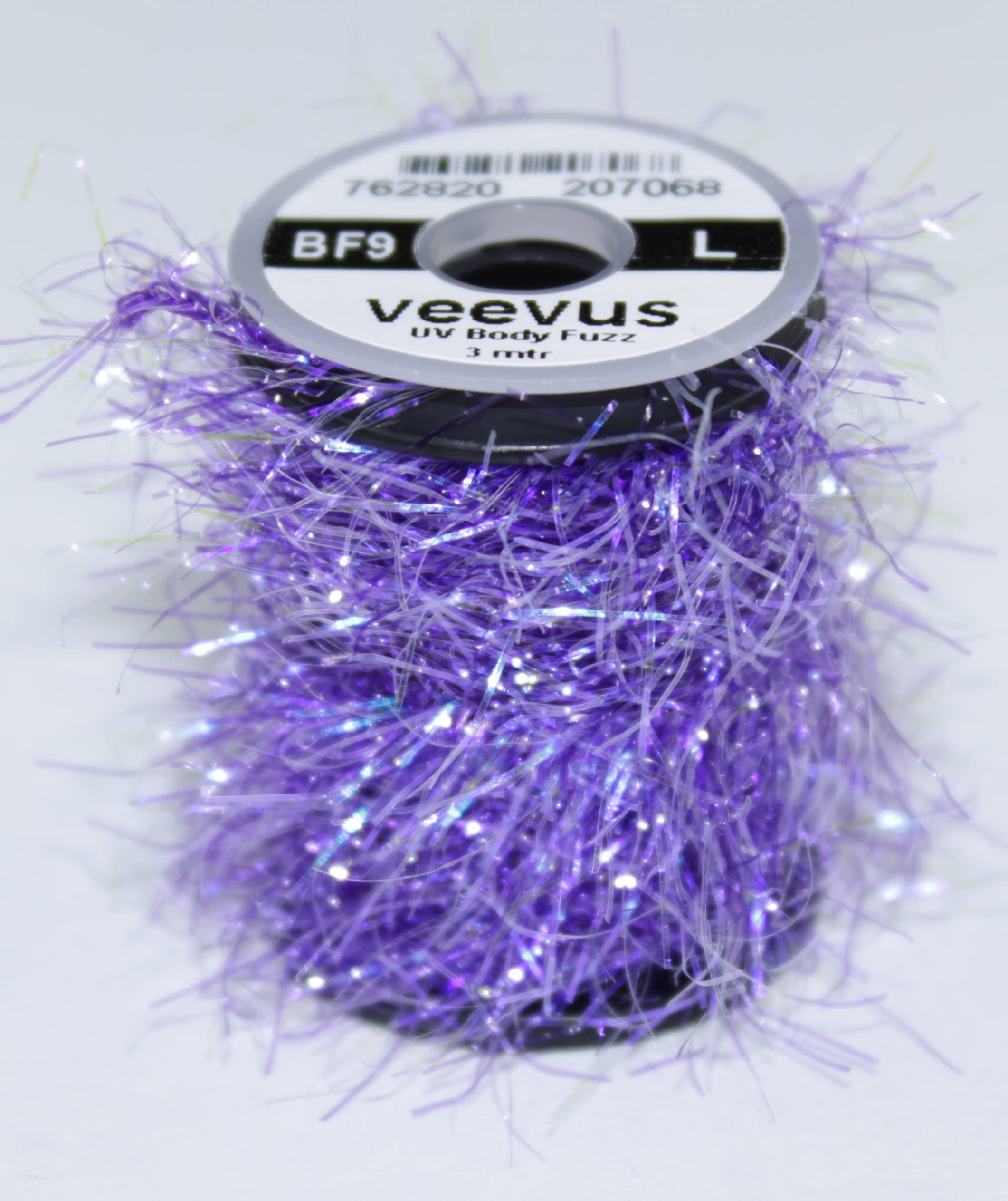 Veevus UV Body Fuzz on a spool, ideal for wrapping into vivid fly bodies.