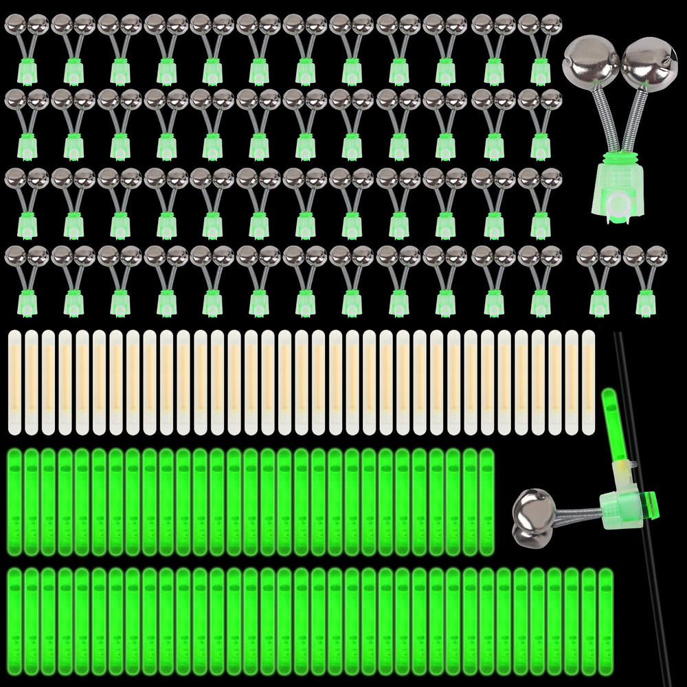 Vefungyan glow sticks and bite bells kit for night fishing