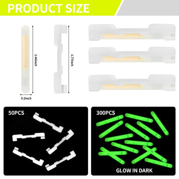 Card slots included for rod tip in Vefungyan glow sticks set