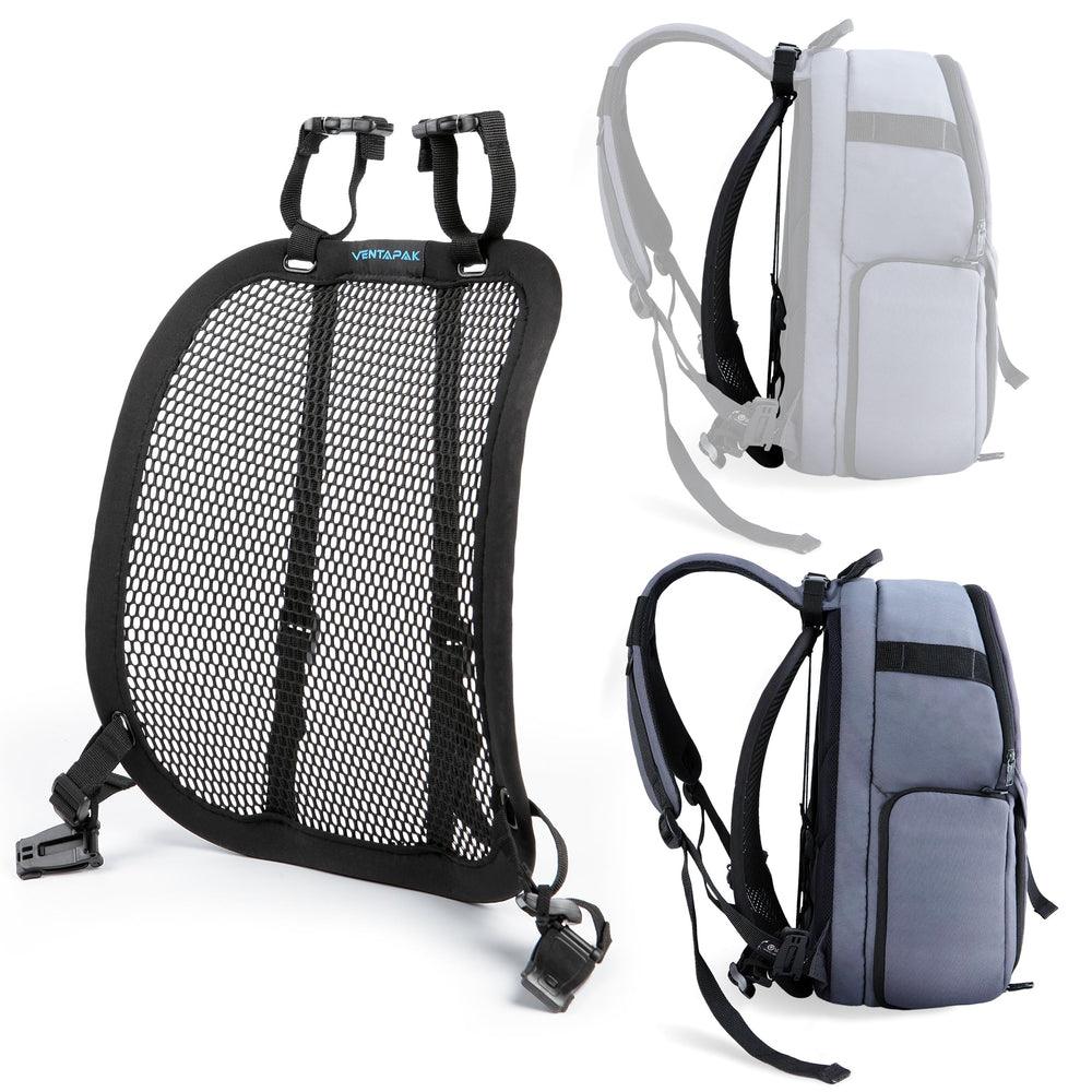 VentaPak durable strap support with external frame for balanced load.
