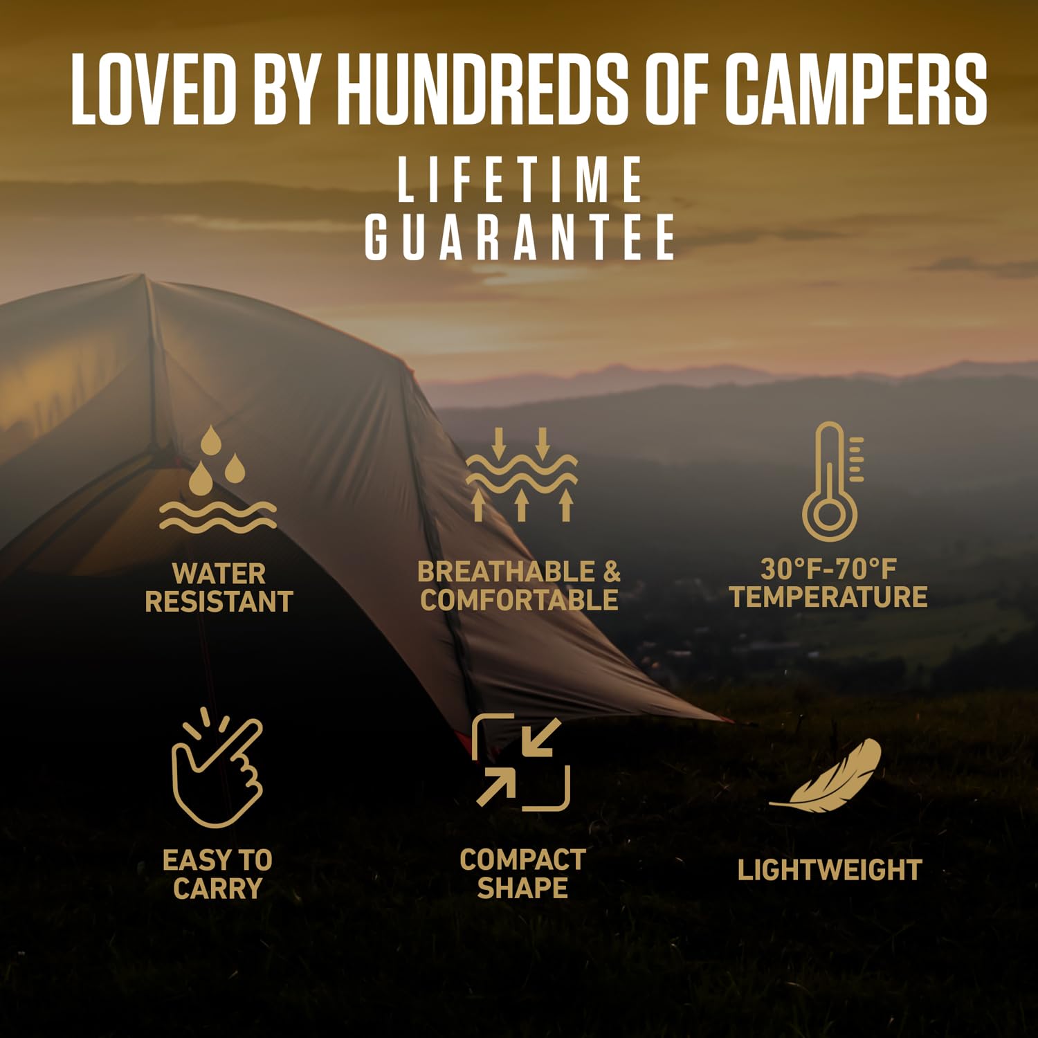 VENTURE 4TH 3-season sleeping bag ideal for hiking and family camping trips.