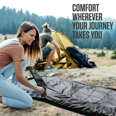VENTURE 4TH sleeping bag two-way zipper open for adjustable airflow and comfort.