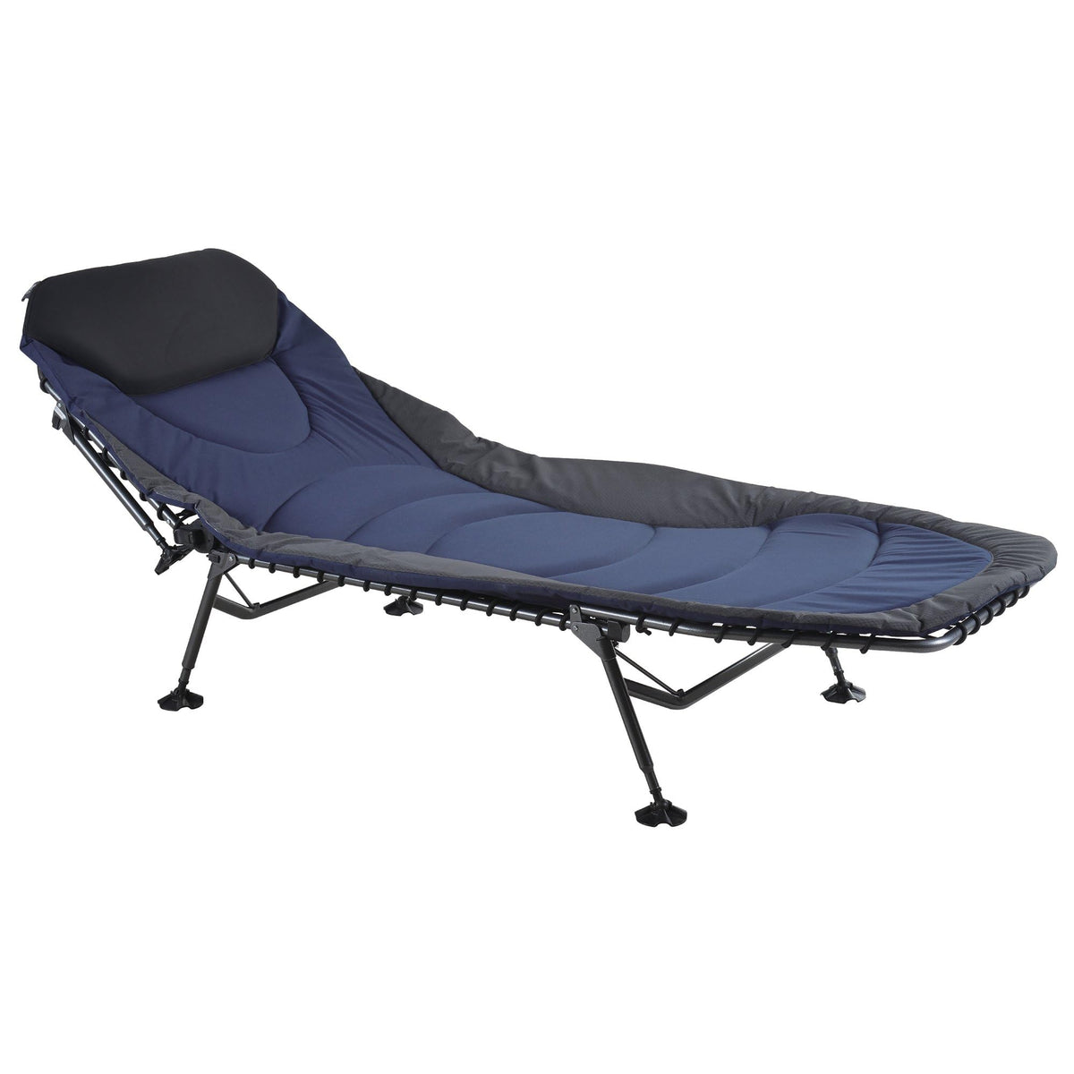 Venture Forward Ultimate LoungR Cot opened for camping, offering comfortable outdoor sleeping.
