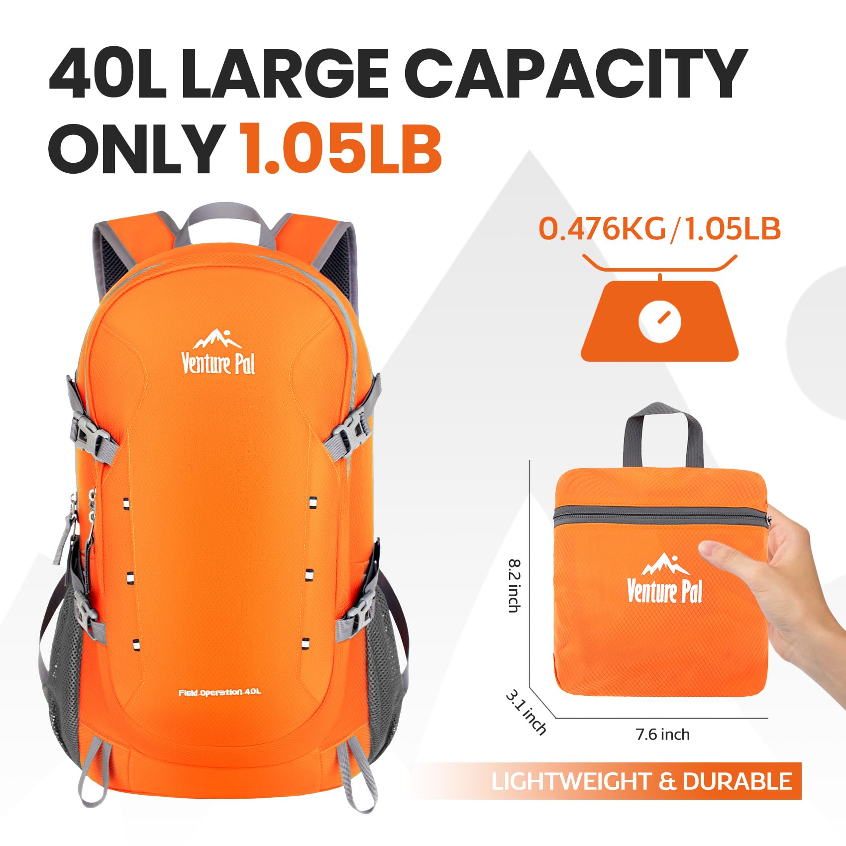 Venture Pal 40L features multiple pockets to organize essentials efficiently.