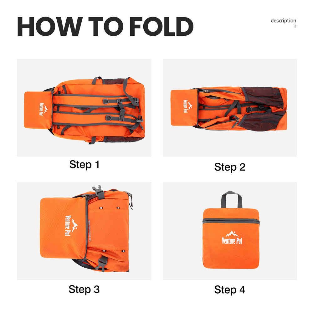 Venture Pal 40L reflective fabric increases visibility on night hikes.