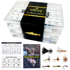 Ventures Fly Co. 200 premium hand-tied fly fishing flies assortment package
