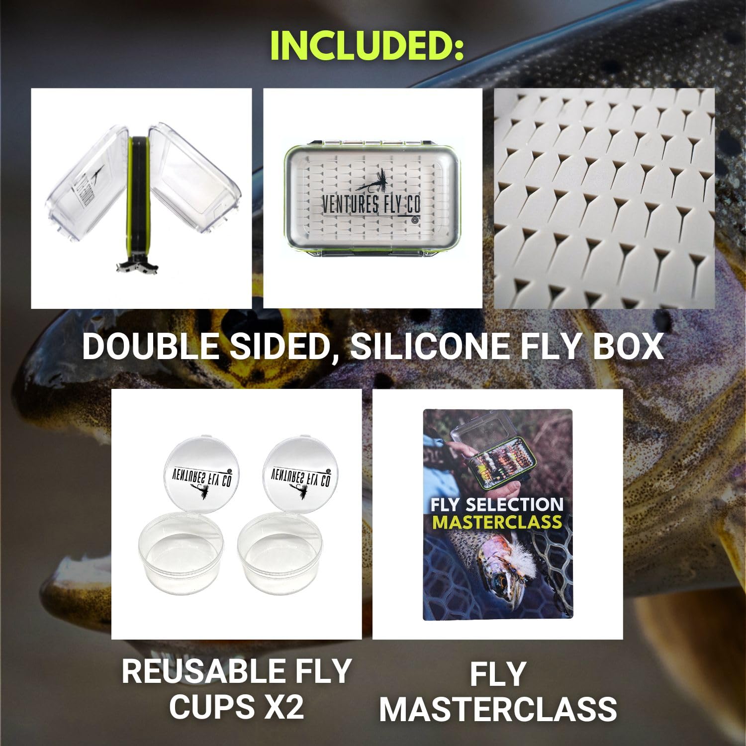 Wet flies included in the Ventures Fly Co. 40-flies set