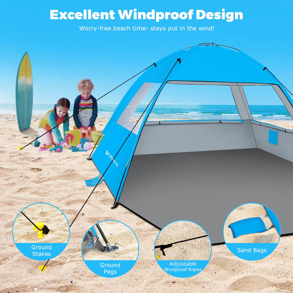 Venustas beach tent fiberglass frame is sturdy and rust-free