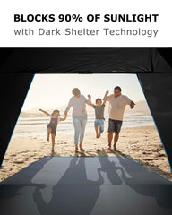 Venustas Beach Tent ventilation-windows demonstrates breathable design for hot afternoons.