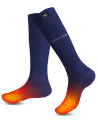 Venustas heated socks show forefoot-toe coverage delivering cozy warmth on winter hikes.