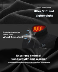 Venustas heated vest shoulder heating zones provide targeted comfort on cold days.