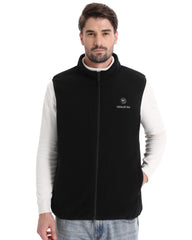 Venustas heated vest side view highlights adjustable heat levels for flexible comfort
