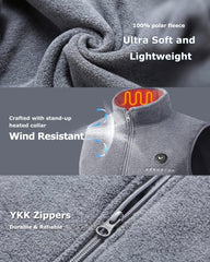 Venustas stand-up collar fleece texture delivers cozy warmth and breathable comfort.